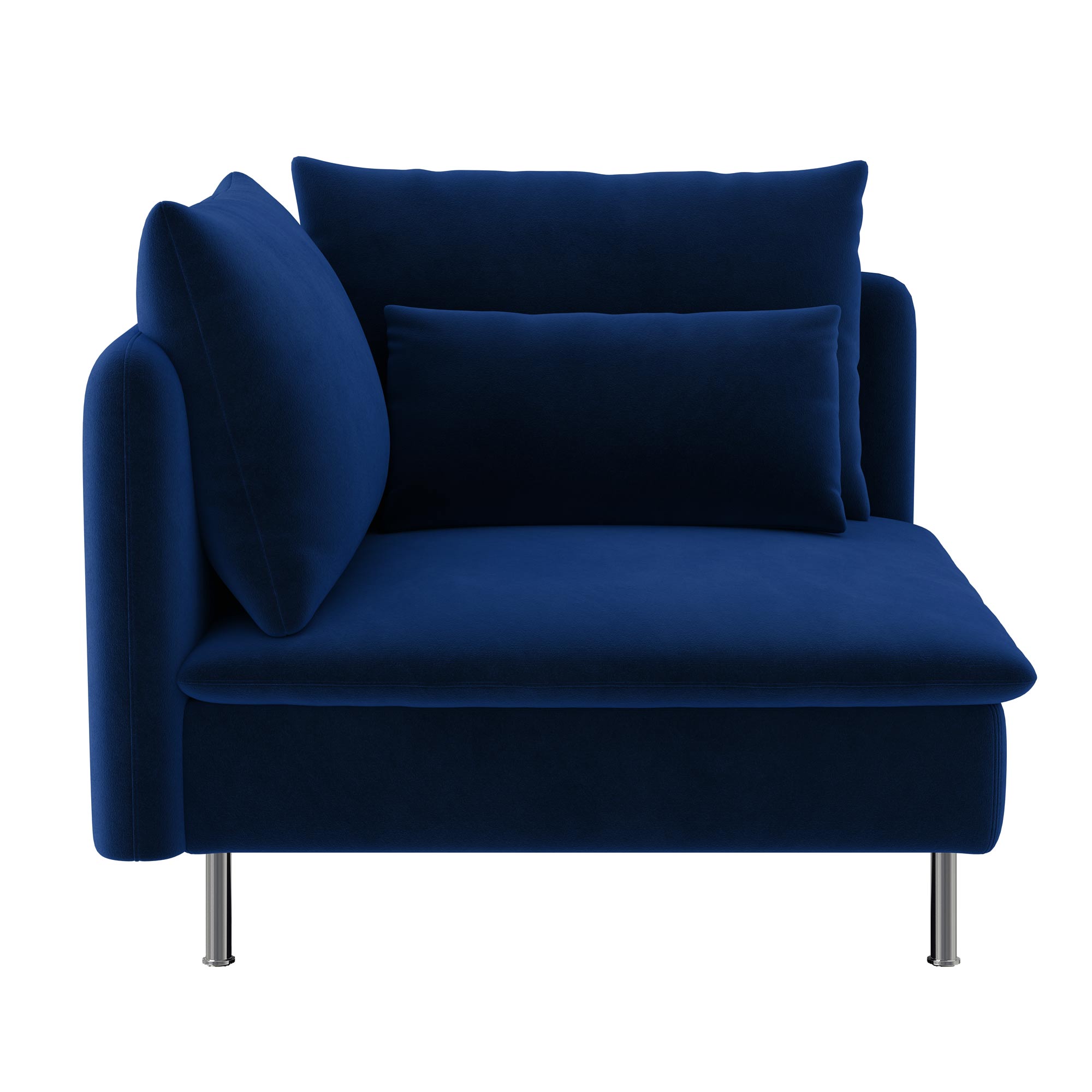 IKEA Soderhamn Corner Section Sofa Cover in Velvet Cobalt Blue