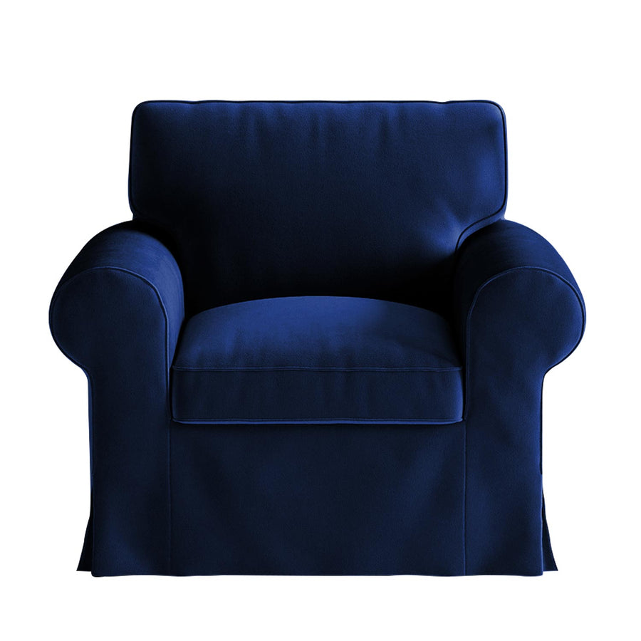 UPPLAND Armchair Cover-Velvet Cobalt blue