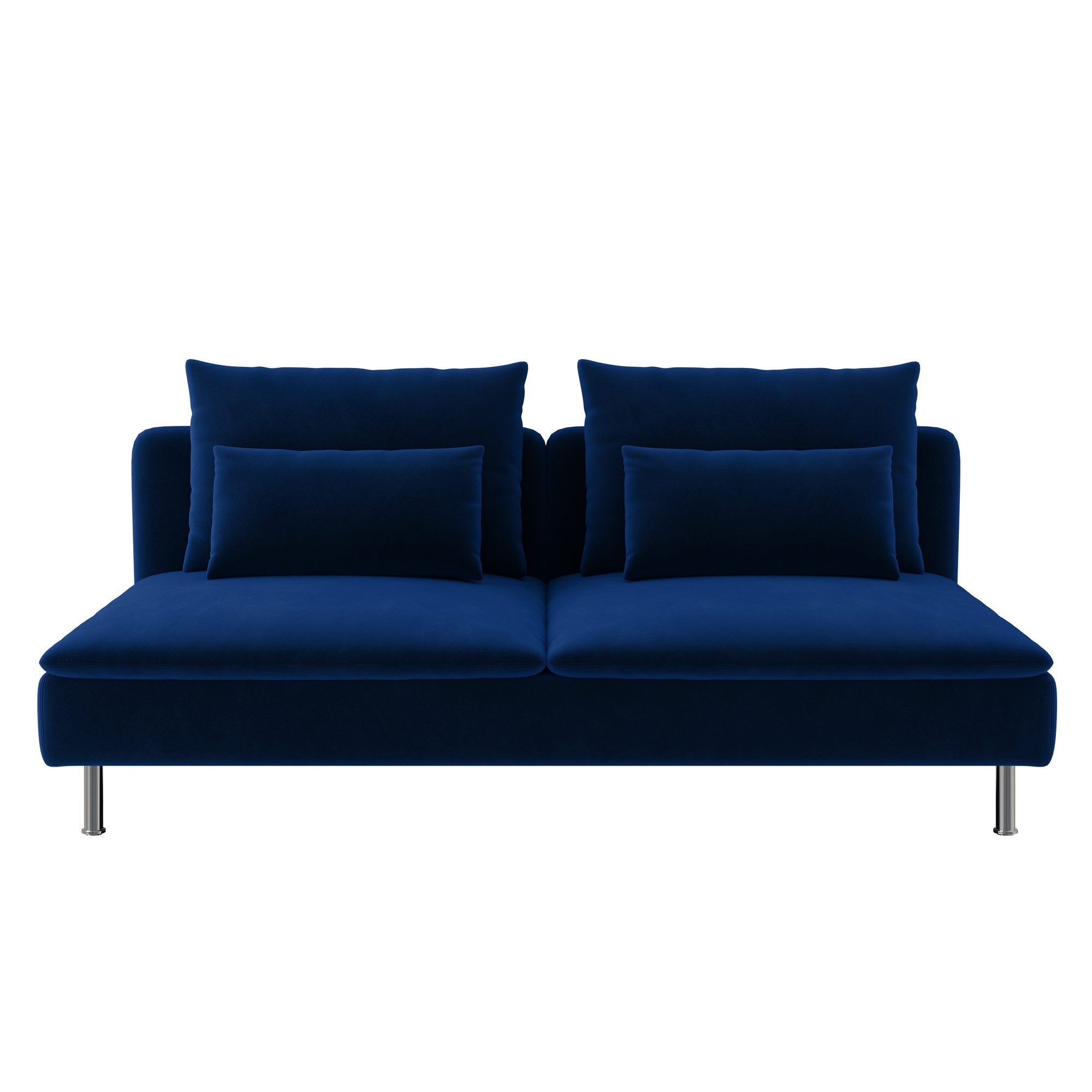 Funda de sofá seccional de 3 plazas SODERHAMN - Terciopelo azul cobalto