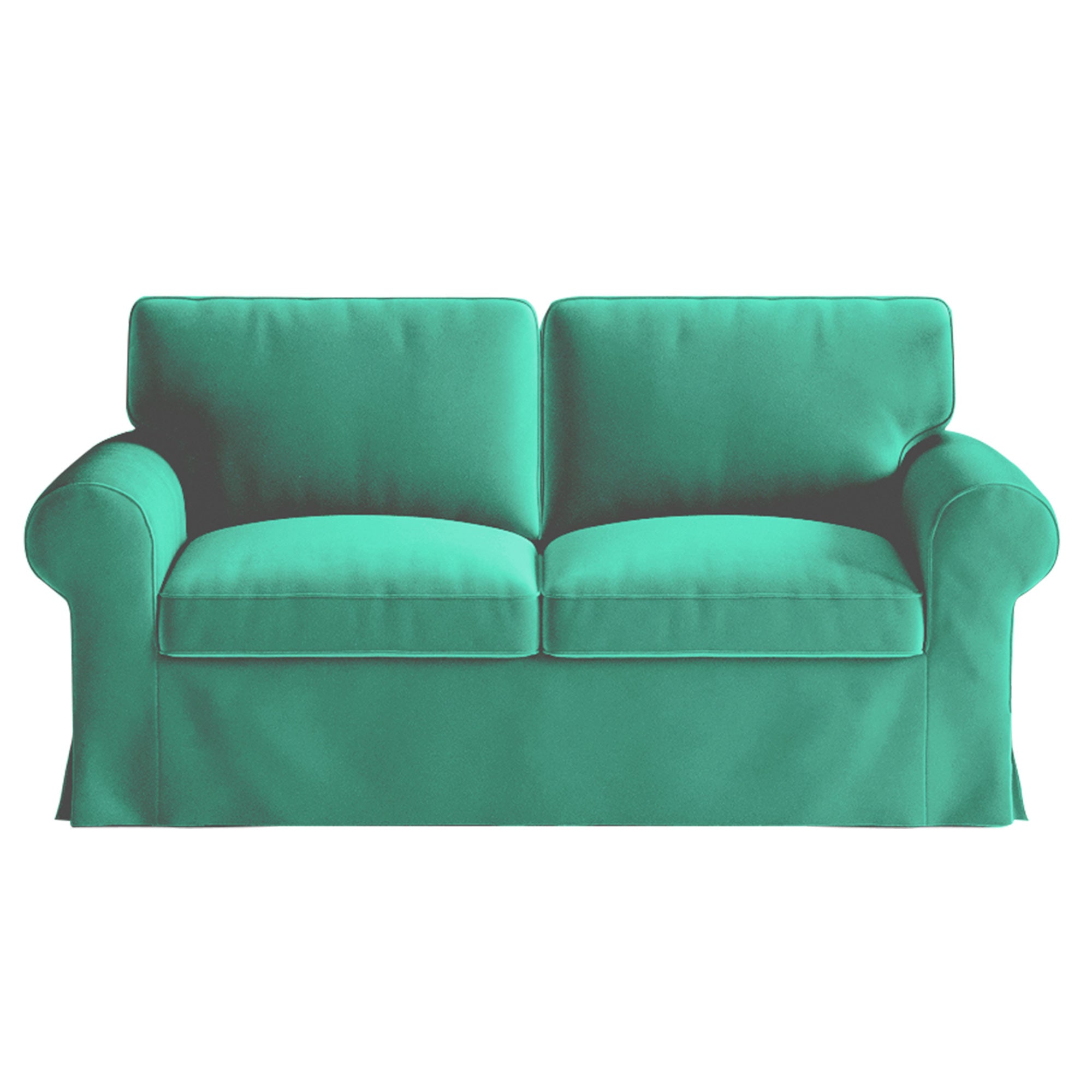 EKTORP Loveseat Cover-Velvet Cyan