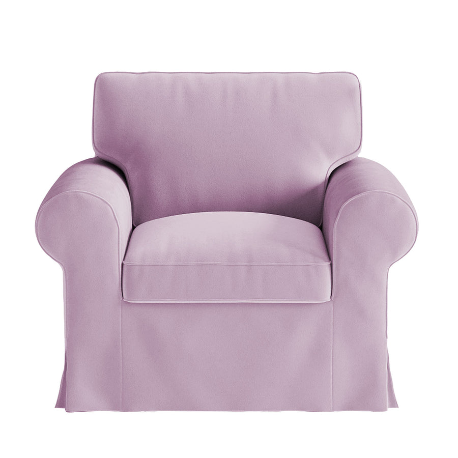 UPPLAND Armchair Cover-Velvet Dusty rose