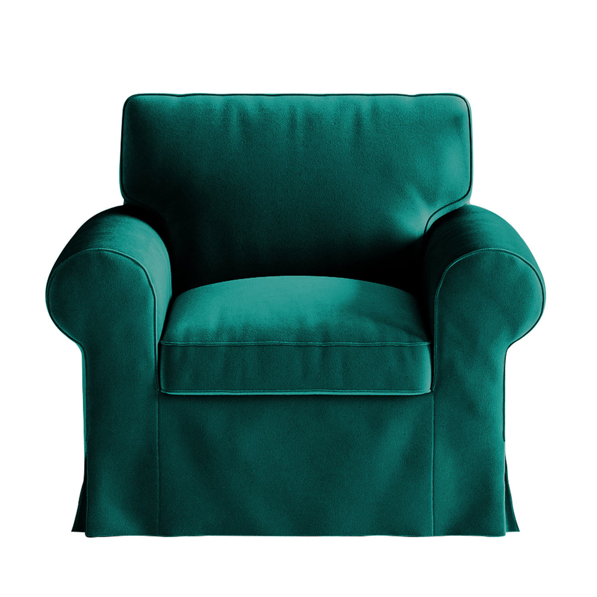 UPPLAND Armchair Cover-Velvet Peacock