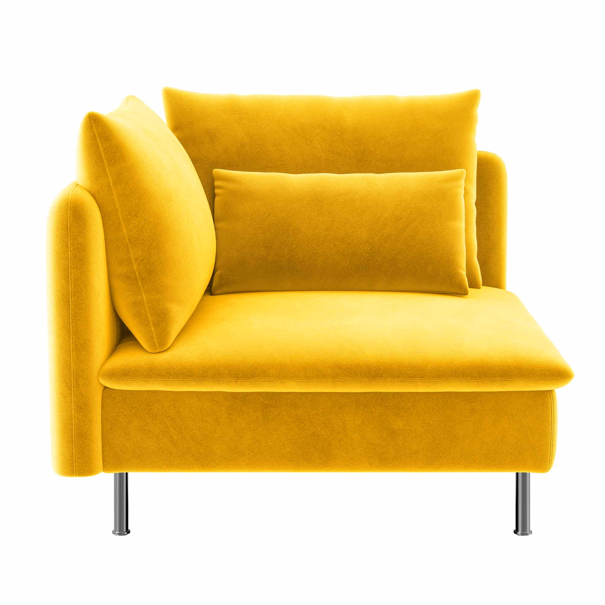 SODERHAMN Corner Section Sofa Cover-Velvet Yellow