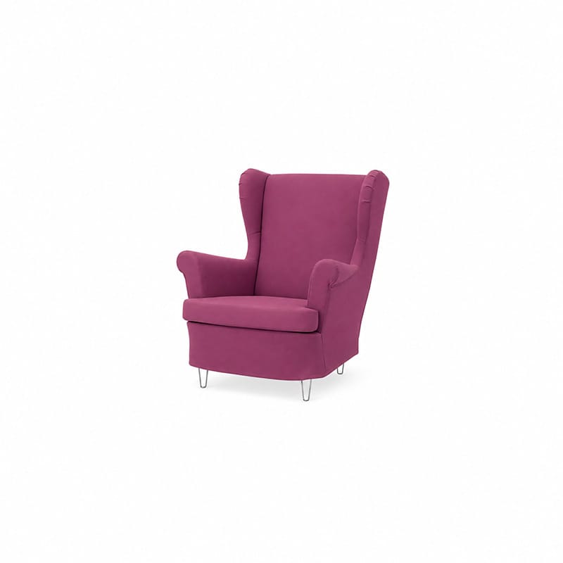 STRANDMON Armchair Cover-Canvas Berry plum