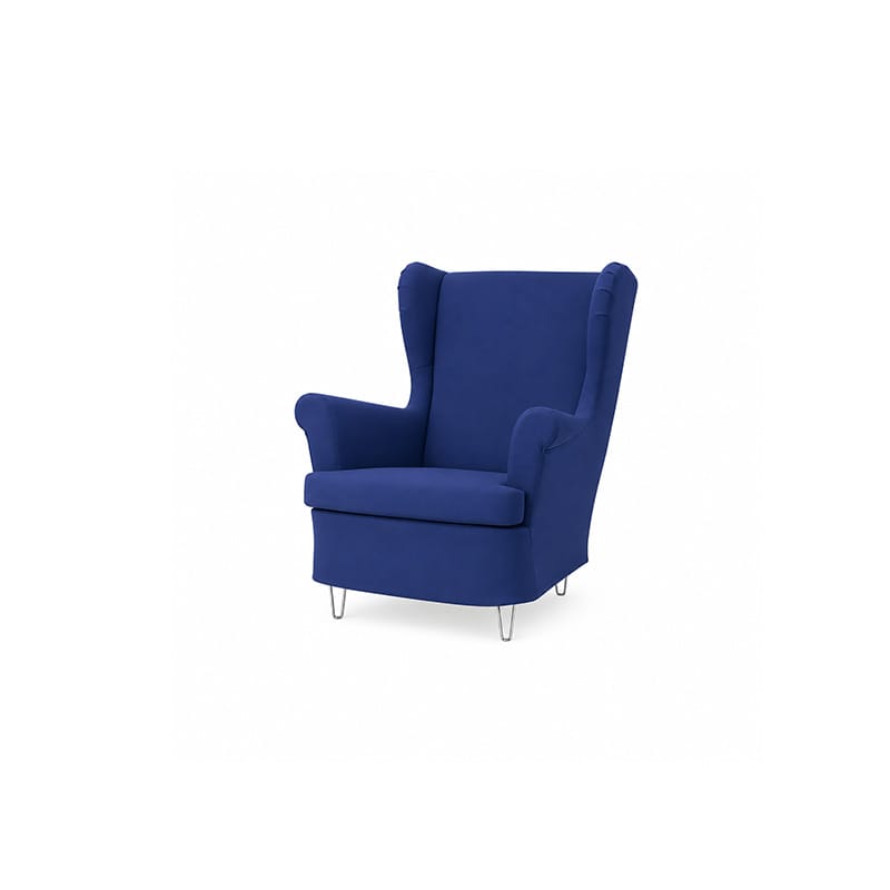 STRANDMON Armchair Cover-Canvas Deep blue
