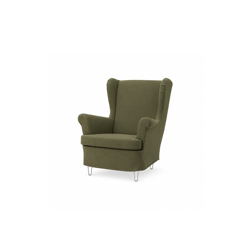 STRANDMON Armchair Cover-Corduroy Olive