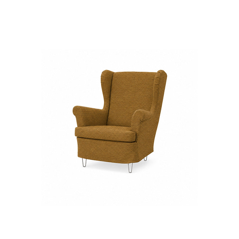 STRANDMON Armchair Cover-Patterned Weave  Antique Gold