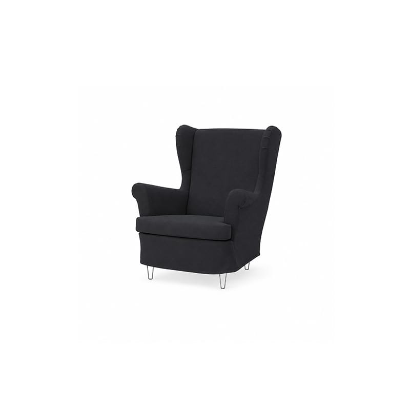 STRANDMON Armchair Cover-Corduroy Ash Gray