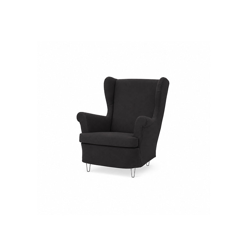 STRANDMON Armchair Cover-Microfiber Black