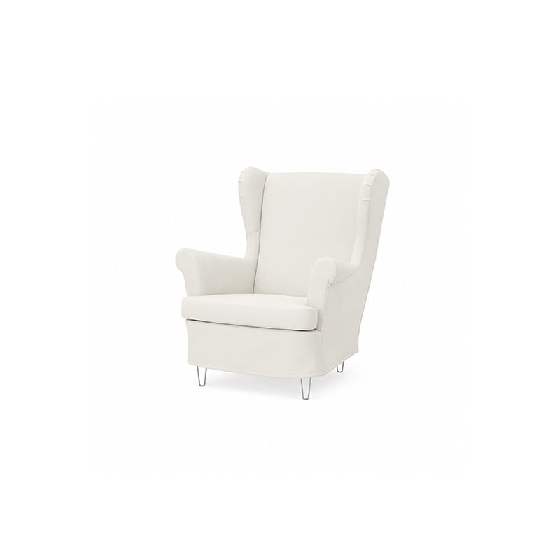 STRANDMON Armchair Cover-Canvas Ivory