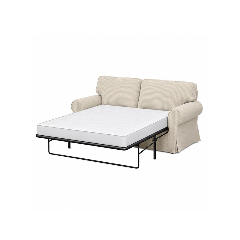Funda de sofá cama de 2 plazas EKTORP - microfibra color marfil