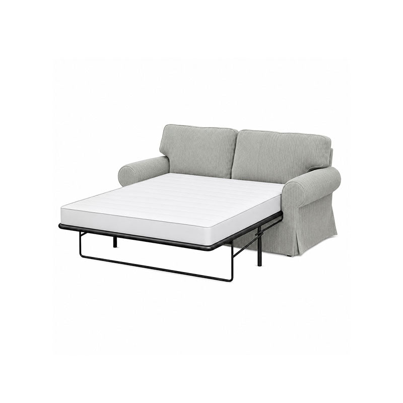 EKTORP 2-Seater Sofa Bed Cover-Corduroy Silver White