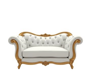 Ornate Victorian carved frame sofas