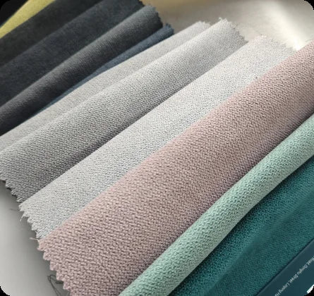 Premium fabric swatches for a custom sofa cover